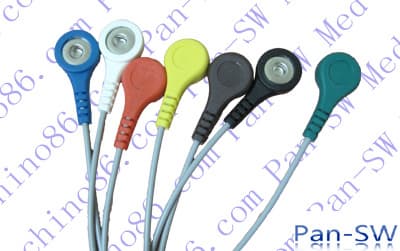 Holter DIN 7 leads ECG leadwire